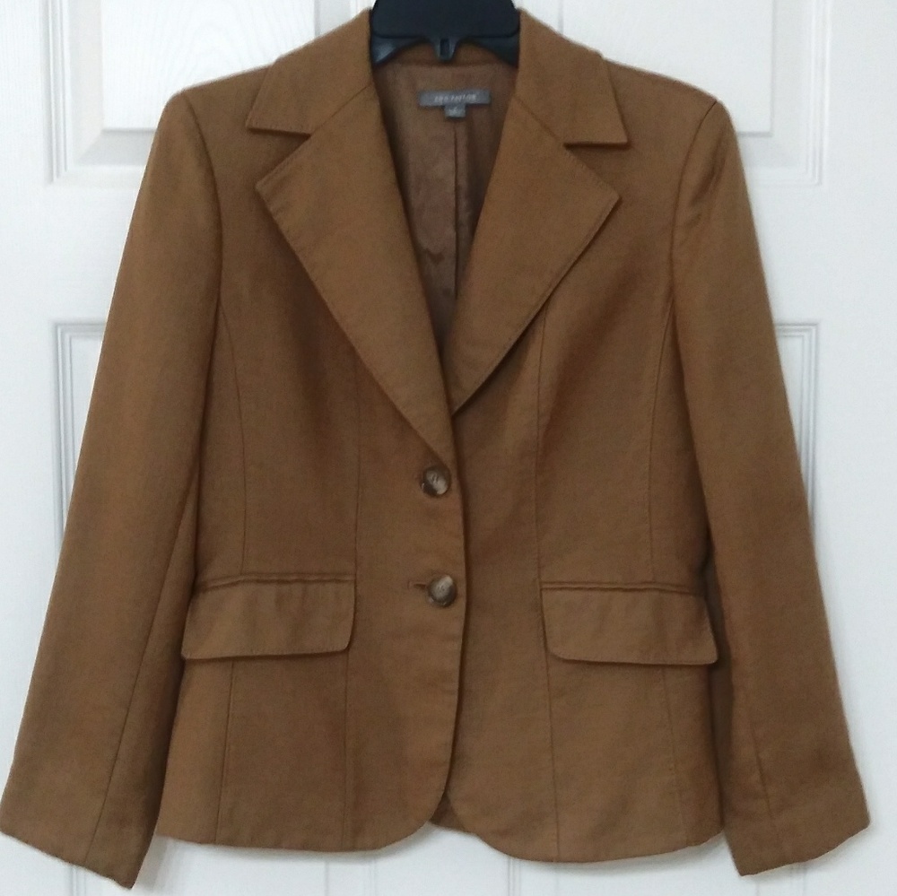 Ann Taylor Wool Brown / Tan Blazer